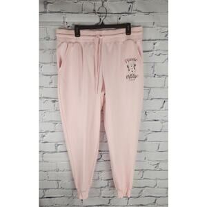 Disney Joggers Womens XL Minnie Mouse Pink  Warm lounge cozycore cabincore